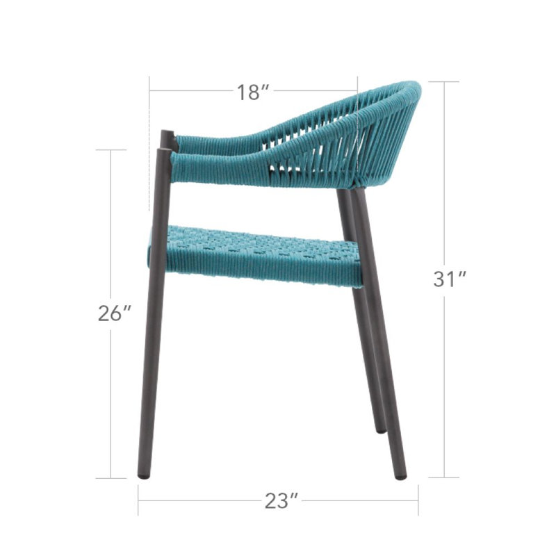 Skye Dining Arm Chair, Teal