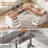  66.9" x 57.1" Office Desk Electric Standing Desk with 6 Drawers White + Brown-1702613601