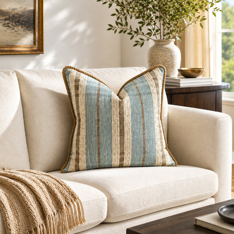 Oreiller Roper Mint 24 x 24, 24 po x 24 po, Bleu