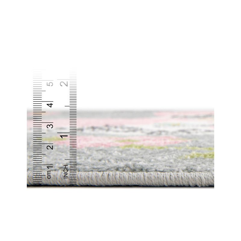 Whimsy Gray Area Rug, Round 7'10"