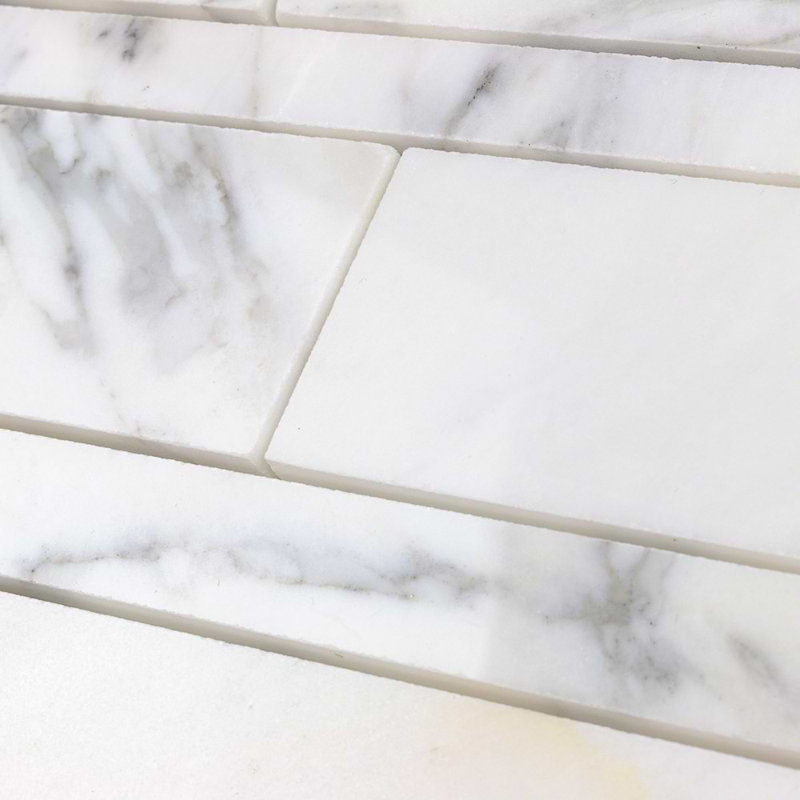 Calacatta 12x18 Polished Tumbled Marble Mosaic Tile