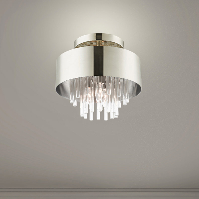 Semi Flush Mount, Brushed Nickel