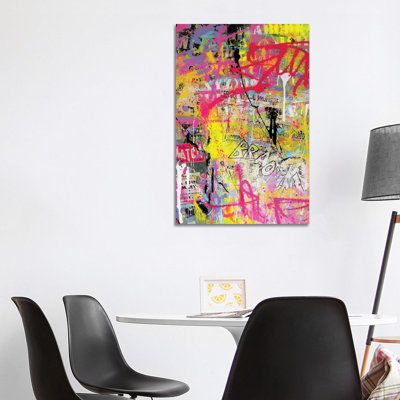 Peinture rose graffiti