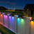 Solar Powered Integrated LED Deck Lights Outdoor Waterproof Step Light for Fence Patio Yard Pathway-88772939