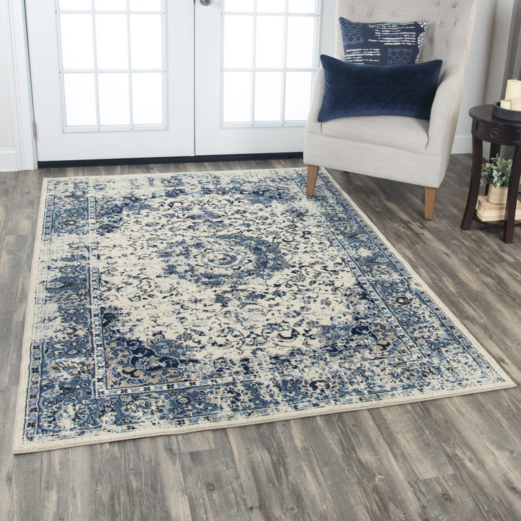 Tapis bleu/beige Everything Old Is New Again
