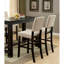 Rustic 5pc Counter Height Dining Bar With Fabric And Distressed Details Bold Solid Wood Table Chairs