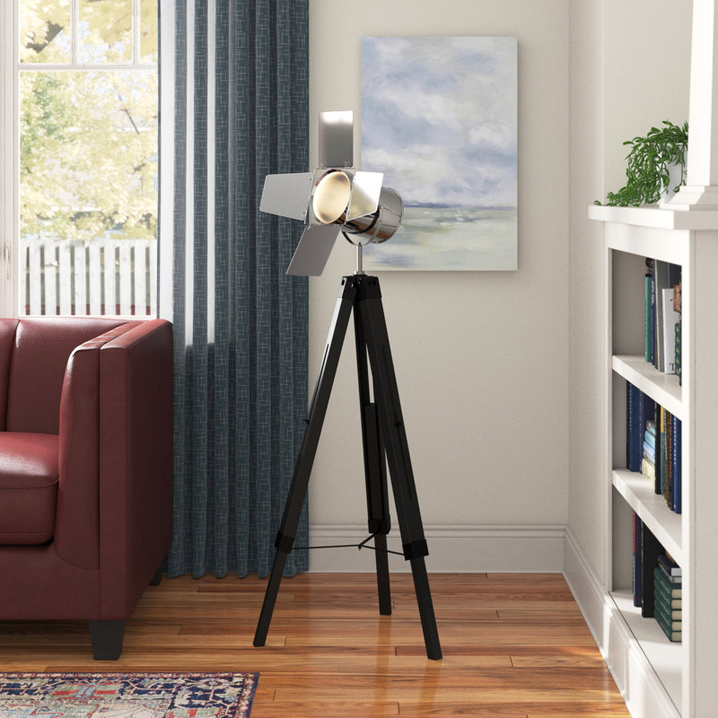 Westall 140cm Tripod Floor Lamp, Black