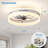 19.7" Low Profile White Dimmable LED Ceiling Fan Light with Remote Control for Dinning Room and Bedroom-1642999319