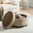 25'' Upholstered Round Storage Ottoman with Tufted Cushion-903420762