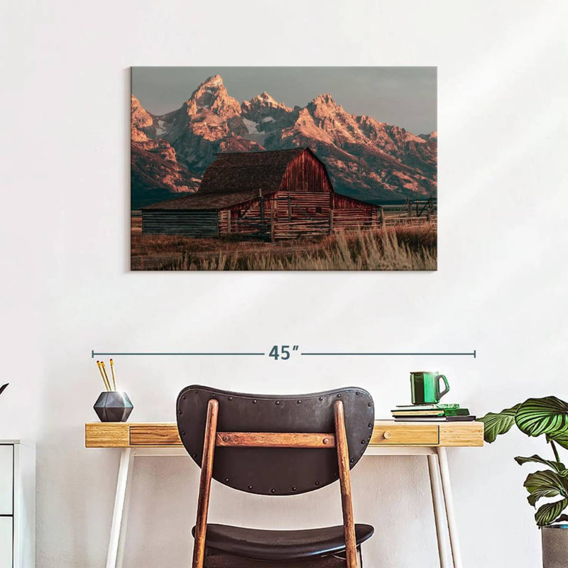 Lilie Scenic Teton Barn, H 24 po x l 36 po
