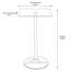 Bauder Glass Top Metal Base Dining Table-15848409