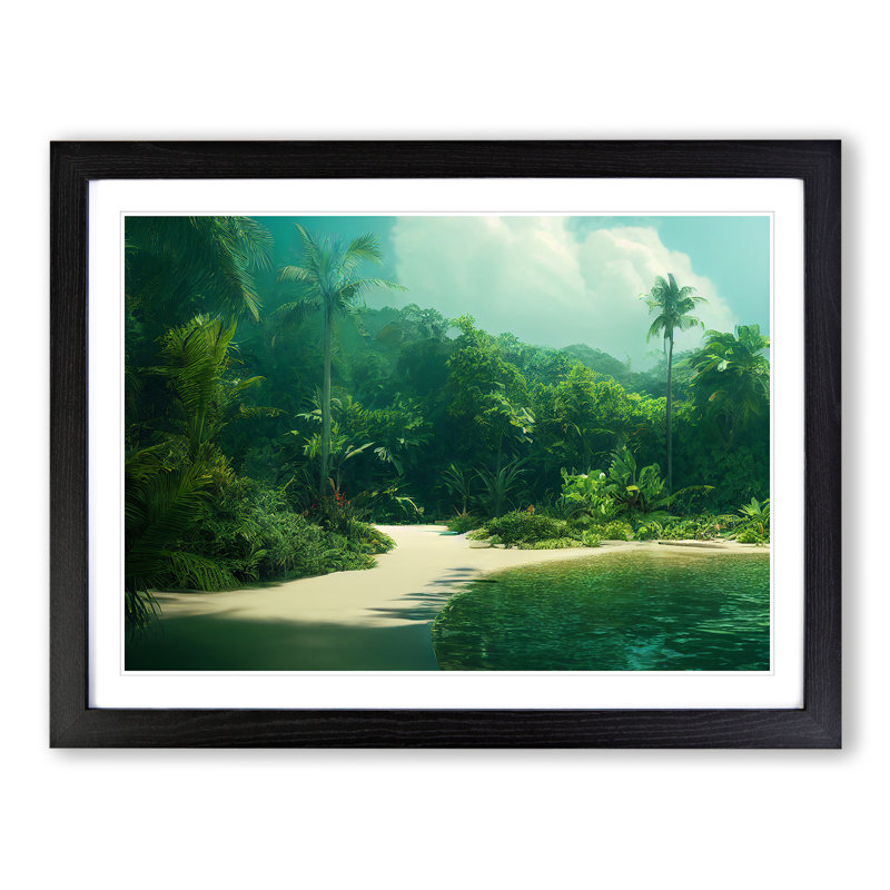 Tropical Forest Vol.1 - Framed Print, Black Framed, 46cm H x 64cm W x 2cm D