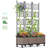 63" H Planter Box Raised Garden Bed With Trellis & Wheels Standing Vertical Horticulture Planter Box