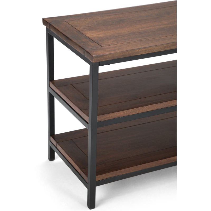 Skyler 60'' Dark Cognac Brown Industrial Mango Wood TV Stand