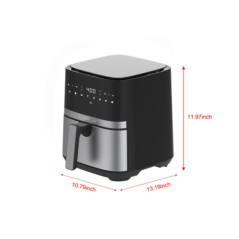 Culinary Chef 5.8-Quart Stainless Steel Digital Air Fryer