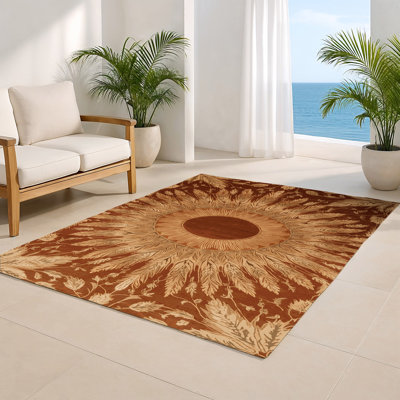 Tapis d'intérieur et d'extérieur brun Nature