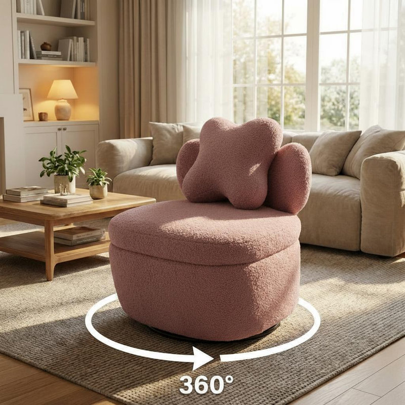  Flâneuse rose en peluche rose
