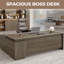 Bureau de direction ergonomique moderne en L avec rangement intégré et gestion de l'alimentation Achilles-1133377426
