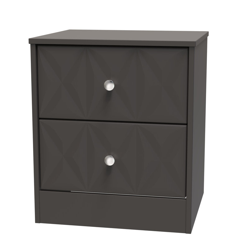 San Jose Bedside Table, Graphite Black