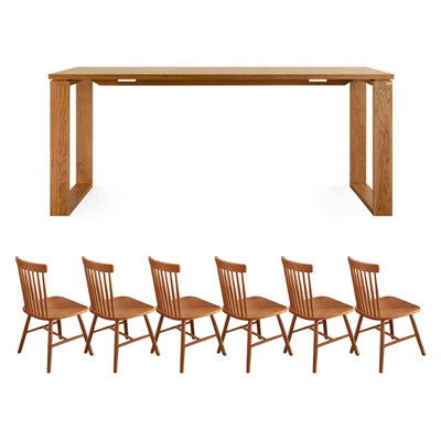 Ensemble de tables rétro et élégantes en bois massif