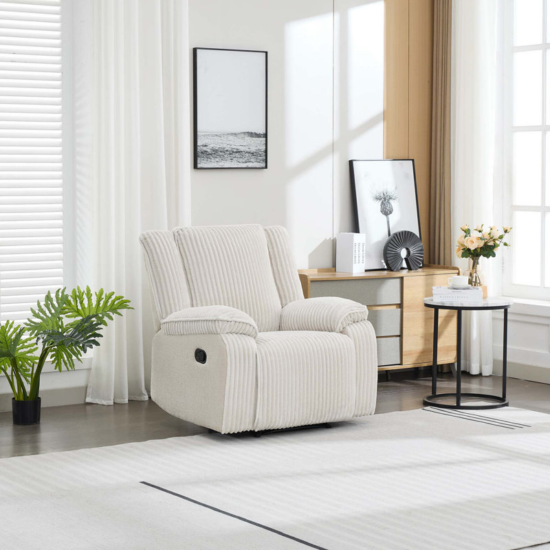 3 Seater Reclining Sofa, Beige