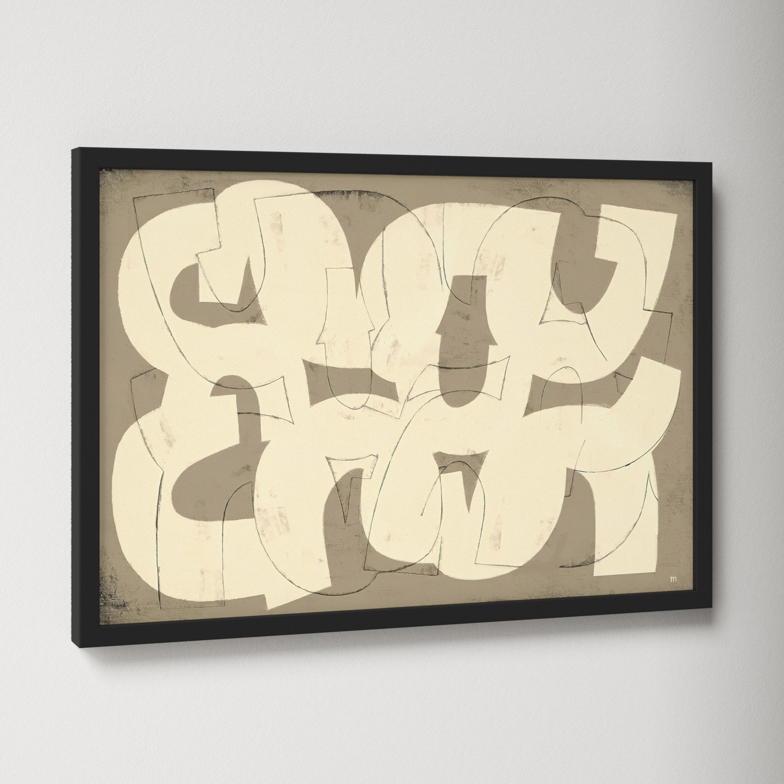 Drawing By StudioM by StudioM, Black Framed Paper, 14" H x 20" W x 1.25" D