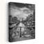 Amsterdam, pont de bicyclette sur le canal, architecture contemporaine abstraite, impression d'art mural-129715980