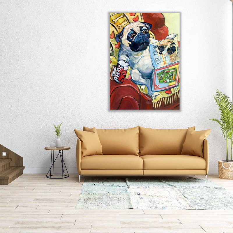 Bark a Lounger - reproduction d'art sur toile, H 60 po x l 45 po