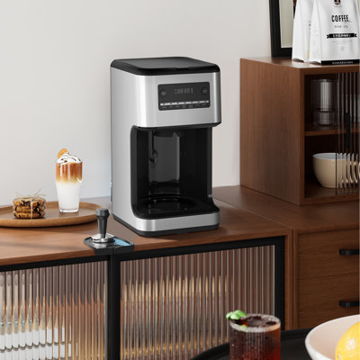 HAVATO 14-Cup Programmable Drip Coffee Maker - Stainless Steel, Reusable Filter & Keep-Hot Plate, Auto Pause, 24H Timer, Self-Cleaning, Home Use 
