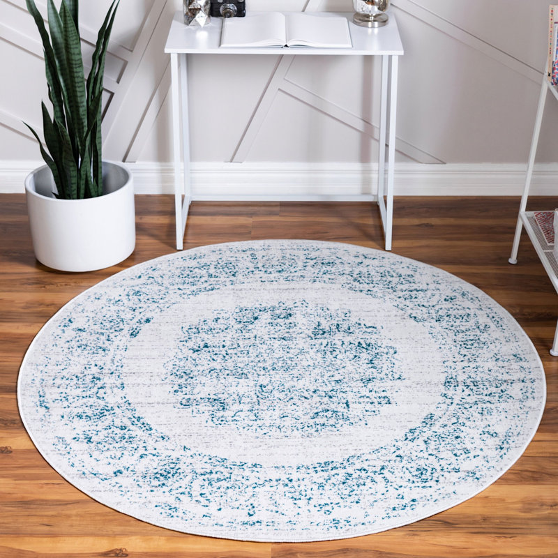 Brueck Ikat Indoor Rug, Round 8'