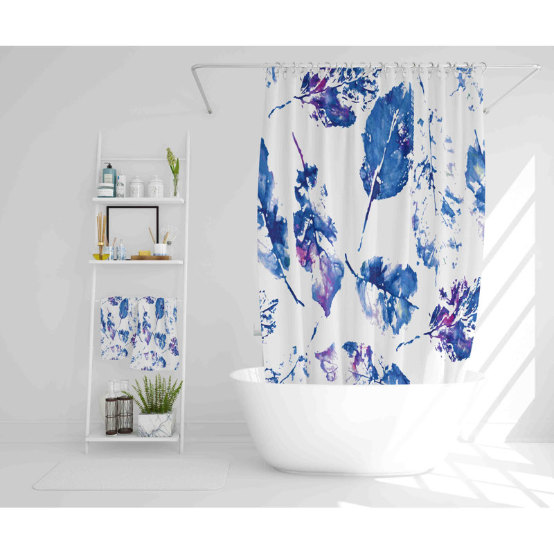 Lily Polyester Shower Curtain, 177cm H x 177cm W