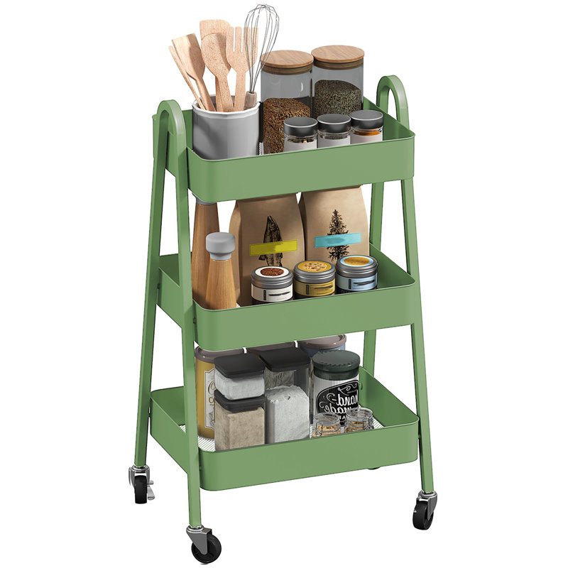 74.5cm H x 42.4cm W Utility Cart, Green