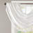 Faux Silk Waterfall Embellished Valance White 38X46"-87155981