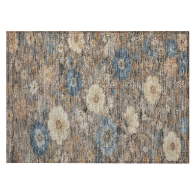 Machine Washable Indoor/Outdoor Chantille ACN2944 Floral Rug