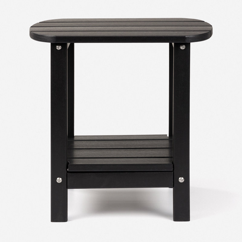 Deerfiled Rectangular 35.5cm L Outdoor Side Table, Black