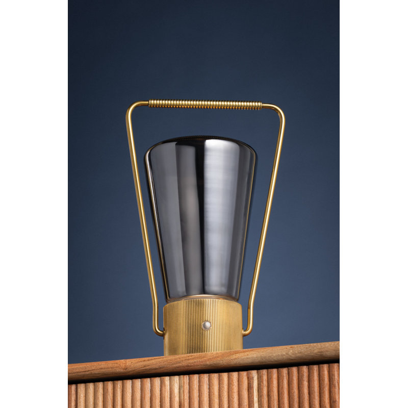 Booker Rechargeable Table Lamp in Aged Brass