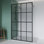 46'' W X 72'' H Walk-In Black Framed Wetroom Shower Screen Panel