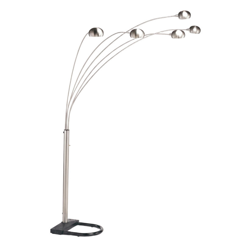 Lampe sur pied à branches 93 "Penhook, Chrome