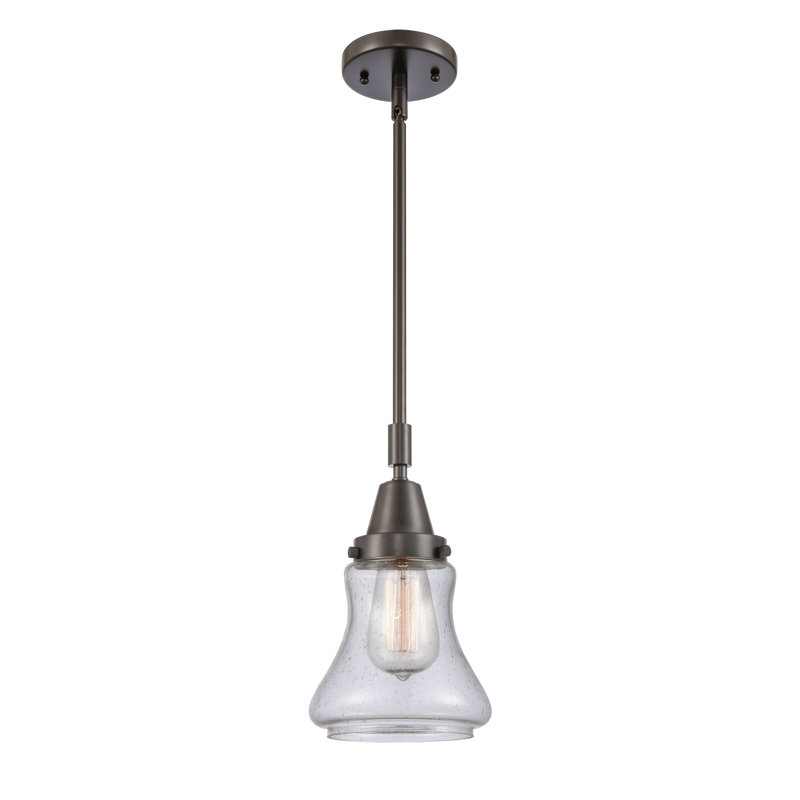 Luminaire suspendu en forme de cloche à 1 lumière Cahuilla, Ampoule non incluse, Bronze huilé