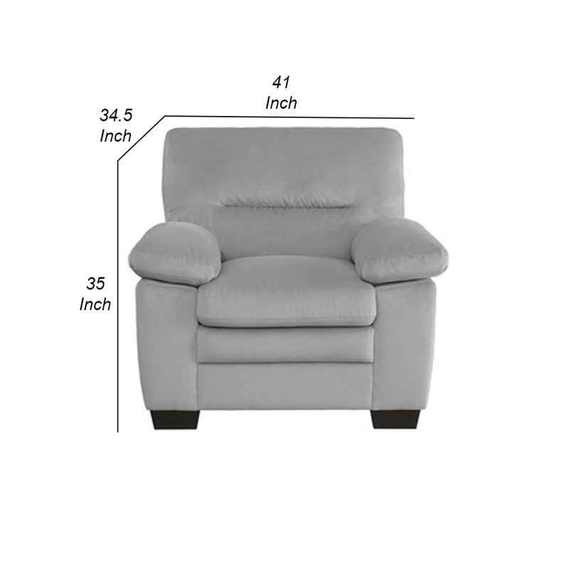 Chaise Deletha, Tissu gris pâle