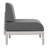 Trixie Collection GRS Recycled Plastic Leaf Modular Patio Sofa, Grey