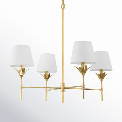 4 - Light Metal Dimmable Chandelier