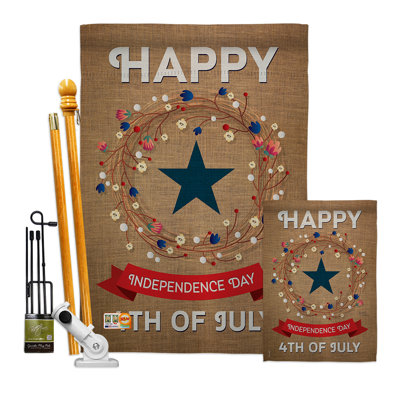 Impressions Decorative 2-Sided Polyester 40 x 28 in. Flag Set