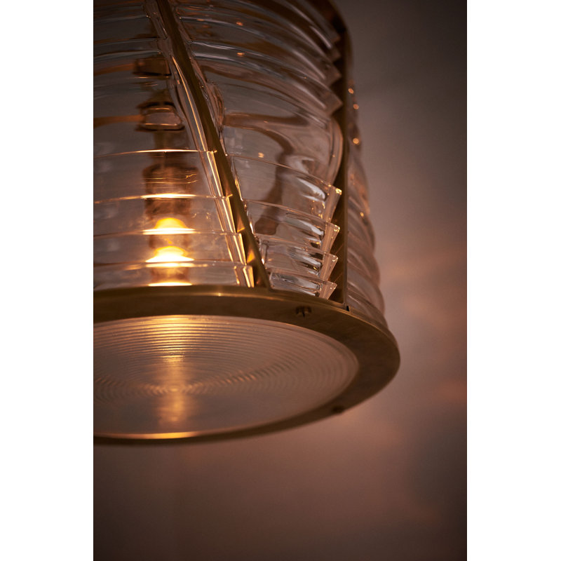 Ralph Lauren Chatham 1 Light Large Pendant, Natural Brass, 17" H x 18.5" W x 18.5" D