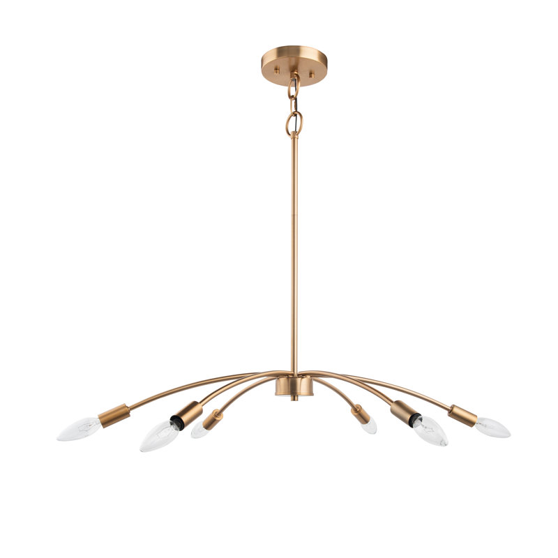 Lustre linéaire moderne à 6 lumières Crevan