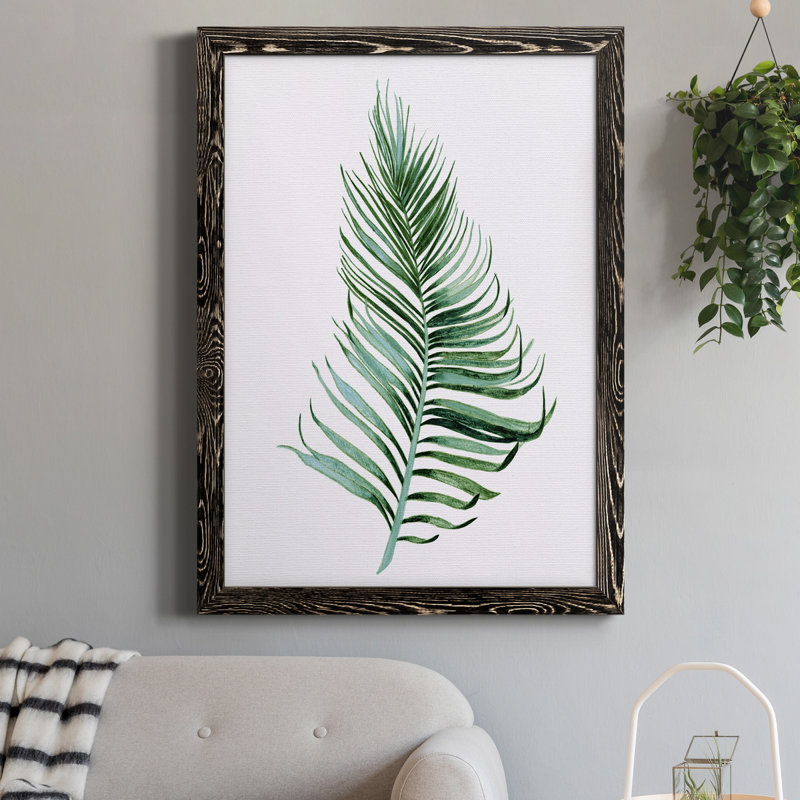 «Sage Frond II», reproduction sur toile encadrée, H 20 po x l 17 po x P 1 po, Toile avec cadre noir