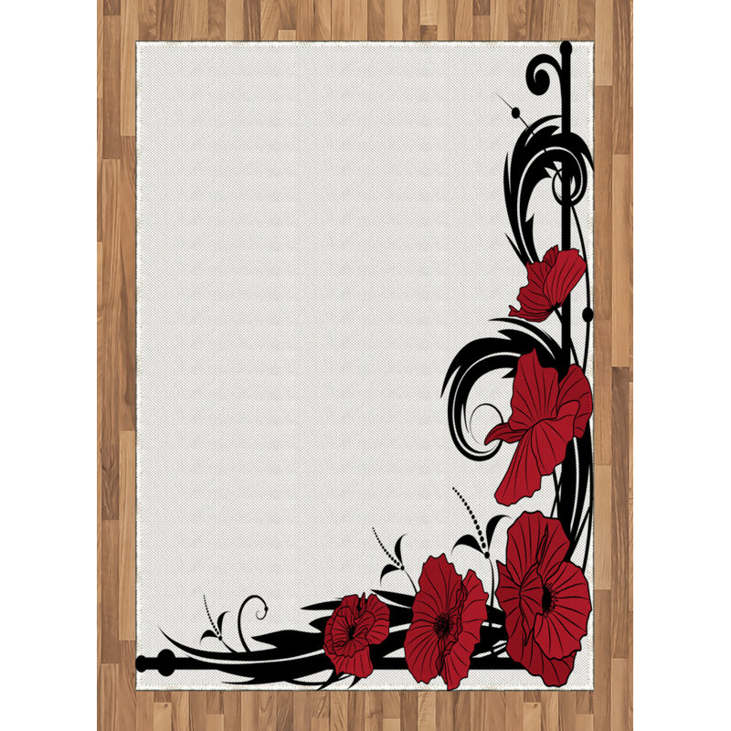 Hoschton Floral Hand Woven Area Rug, Rectangle 120 x 180cm