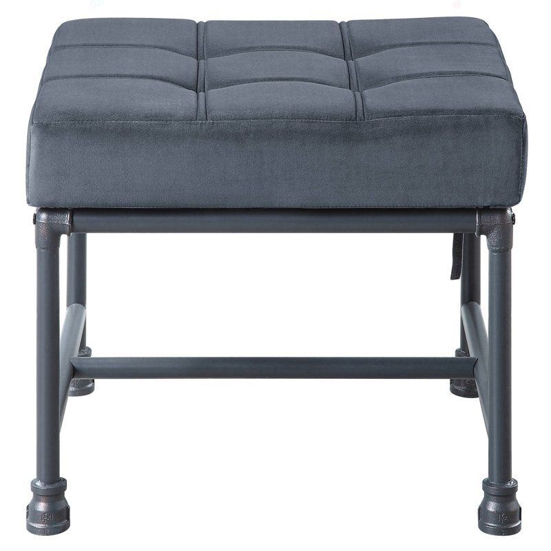 Repose-pieds rectangulaire gris et gris sable