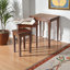 Ensemble de 3 tables gigognes noyer Regalia