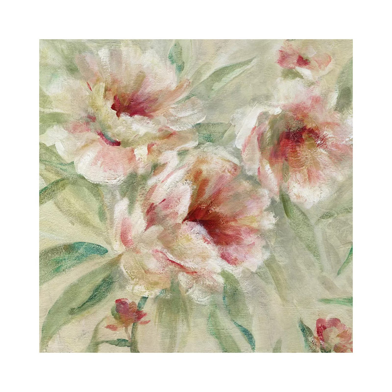 Peony Garden I by Carol Robinson - Painting on Canvas, Wrapped Canvas, 66.04 cm H x 66.04 cm W x 1.91 cm D